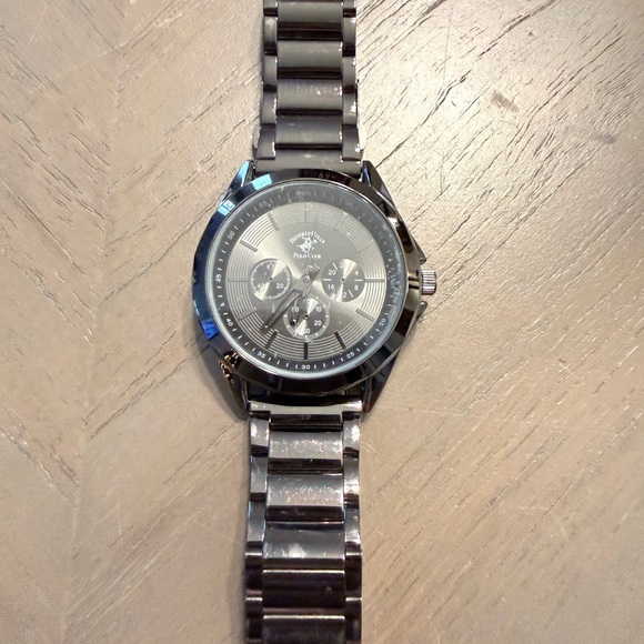Beverly Hills Polo Club Metallic Watch with Black Accents - Picture 2 of 6